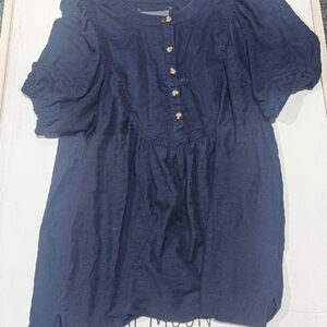 Anthropologie Midnight Blue Top